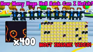 How Many Huge Hell Rock Can I Hatch Using 10 Accounts? - Pet Simulator X Roblox