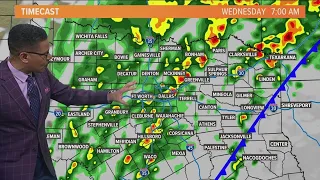 DFW weather quick hit: Rain timeline and how much