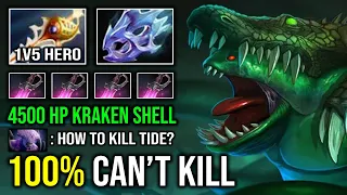 WTF 1v5 Unkillable Moon Shard Khanda +70% Magic Resistance 4500 HP Stand & Hit Tidehunter Dota 2