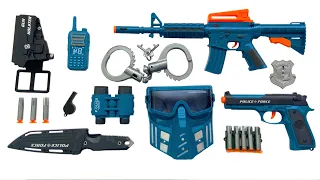 Special Police Weapons Toy set Unboxing-M416 guns, Gas mask, Glock pistol, Dagger