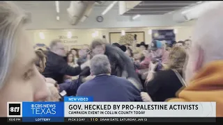 Gov. Abbott heckled by pro-Palestine activists