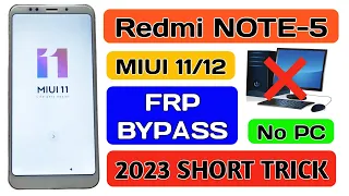 Redmi Note5 Google frp bypass 2023 without pc.