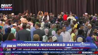 WATCH FNN: Muslim Speakers Speak at Muhammad Ali's Janazah (Jenazah) Muslim Prayer Service