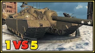 T95 - 1 VS 5 - World of Tanks Gameplay