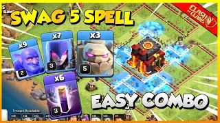 TH10 Powerful Attacks (Swag 5 Spell) | Best Th10 Golem Bowler Witch Attack Strategy - Clash of Clans