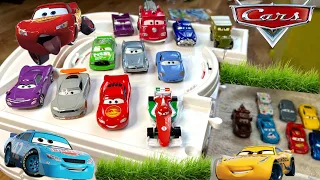 Disney Pixar Cars Fall in Water: Lighting McQueen, Mater, Sally, Doc Hudson, Finn McMissle, Cruz