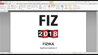 Matura 2018 - Fizika (ispitna knjižica 2)