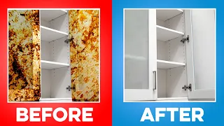 How To Clean Greasy Kitchen Cabinets | 5 EASY Ways