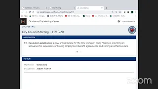 Oklahoma City City Council Meeting - November 10, 2020