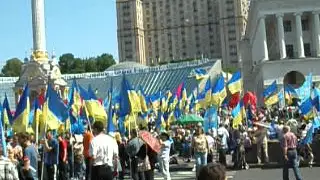 Киев, Майдан Независимости, 2007.05.17 13.37, заказной митинг партии Регионов