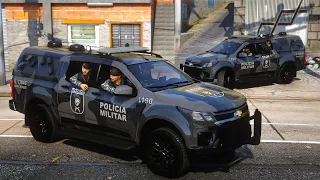 CONFRONTO INTENSO COM BATALHÃO DE CHOQUE - PMGO | GTA 5 POLICIAL