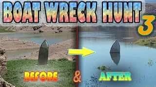 Lake Mead RISING! Boat Wreck BEFORE & AFTER 3 | Water Level UPDATE August 2023 #new #water #update