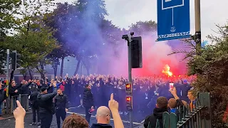 RANGERS FANS MARCH TO ANFIELD
