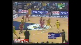 2002 Maccabi (Tel-Aviv) - CSKA (Moscow) 69-68 Men Euroleague Basketball, 2nd group stage, 2nd half