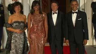 Obamas host Italian PM at their final state dinner