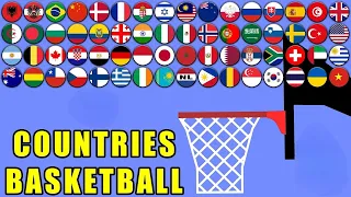 Basketball Marble Race with 50 Countries