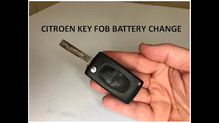 Citroen C2 C3 C4 C5 Berlingo Dispatch Key Fob Battery Replacement