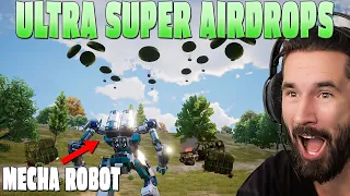 Chasing New Mega Airdrops With Mechas! Strong Squad Gameplay 😮 PUBG MOBILE