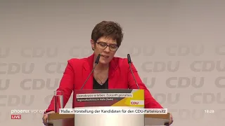 CDU-Regionalkonferenz in Halle: Rede Annegret Kramp-Karrenbauer am 22.11.18