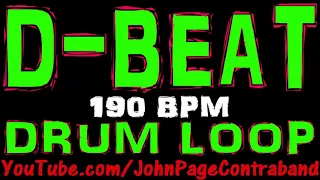 D Beat Drum Loop 190 bpm Half Hour Long