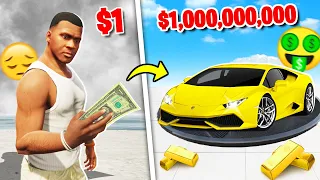 Trading $1 Into A GOLDEN LAMBORGHINI in GTA 5!