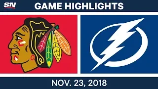 NHL Highlights | Blackhawks vs. Lightning – Nov. 23, 2018