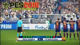 PES 2018 | REAL MADRID vs BARCELONA | UEFA Champions League final | Penalty Shootout | Gameplay PC