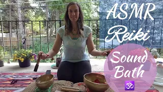 🕉ASMR REIKI: Relaxing Tibetan Singing Bowl Healing Sound Bath with 528 Hz Tuning Fork & Crystals🕉