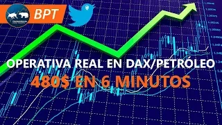 OPERATIVA REAL | DAX Y PETRÓLEO GANANCIA DE 480$ EN 6 MINUTOS