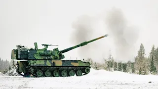 Norwegian Army K9 VIDAR Self-Propelled Howitzer in Action
