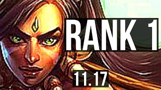 NIDALEE vs KHA'ZIX (JUNGLE) | Rank 1, Rank 1 Nida, 68% winrate, 16/3/13 | NA Challenger | v11.17