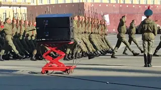 Репетиция парада к Дню Победы на Дворцовой площади, Санкт-Петербург, 2022 год