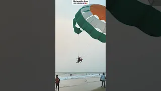 Parachute flying in Goa Beach 🪂