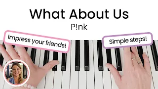 How to play What About Us - P!nk | EASY Piano Tutorial!!