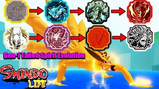 ALL GEN 1 TAILED SPIRITS *EVOLUTION* SHOWCASE!! | WHAT'S THE BEST Tailed Beast? | ROBLOX Shindo Life