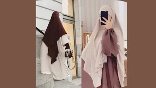 تنسيقات الخمار الشرعي 🧕💜winter outfits