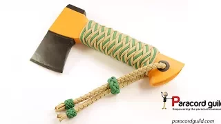 Paracord axe handle wrap- 3 bight turk's head