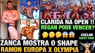 ZANCA SHAPE ATUAL (SECANDO) - RAMON EUROPA VS OLYMPIA - SHAUN CLARIDA NA OPEN + DUELO COM O REGAN