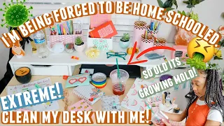 CLEAN AND ORGANIZE MY DESK WITH ME/ just jordyn #withme