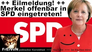 EILMELDUNG! MERKEL offenbar in SPD EINGETRETEN! ROTE Kanzler-RAUTE * Strunz HD