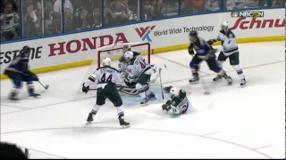 Mikael Granlund wrist shot EN goal 3-1 Minnesota Wild vs St. Louis Blues April 16 2015 NHL