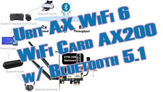 Ubit AX WiFi 6 WiFi Card Installation - Dual Band 3000 Mbps AX200 w/ bluetooth