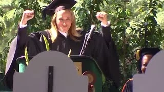 Marlee Matlin delivers the 2014 commencement address at Woodbury University