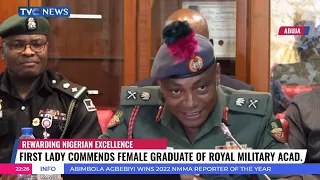 First Lady Commends Female Graduate Of Royal Military Academy