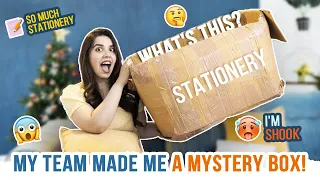 *CUTE* STATIONERY MYSTERY BOX & GIVEAWAY! I paid my TEAM ₹5000 to make me a SPECIAL BOX! | Heli Ved