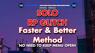 ⚠️WARNING⚠️ SOLO UNLIMITED RP GLITCH! FASTER & IMPROVED METHOD