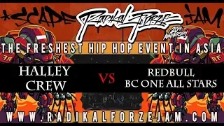 HALLEY CREW vs RED BULL BC ONE ALL STARS | TOP 8 BBOY 4on4 | RADIKAL FORZE JAM 2018