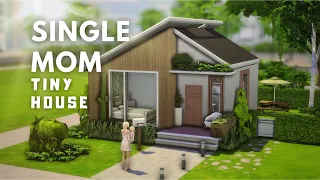 SINGLE MOM TINY HOUSE 🌳 | MODERN HOME | The Sims 4 Speedbuild with Ambient | No CC