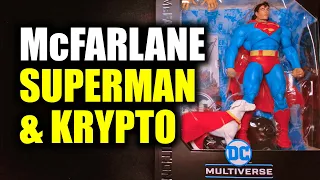 McFarlane Superman & Krypto DC Multiverse Comics Collector Edition Action Figure Unboxing and Review