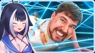 Shylily reacts to "World’s Deadliest Laser Maze!" by MrBeast